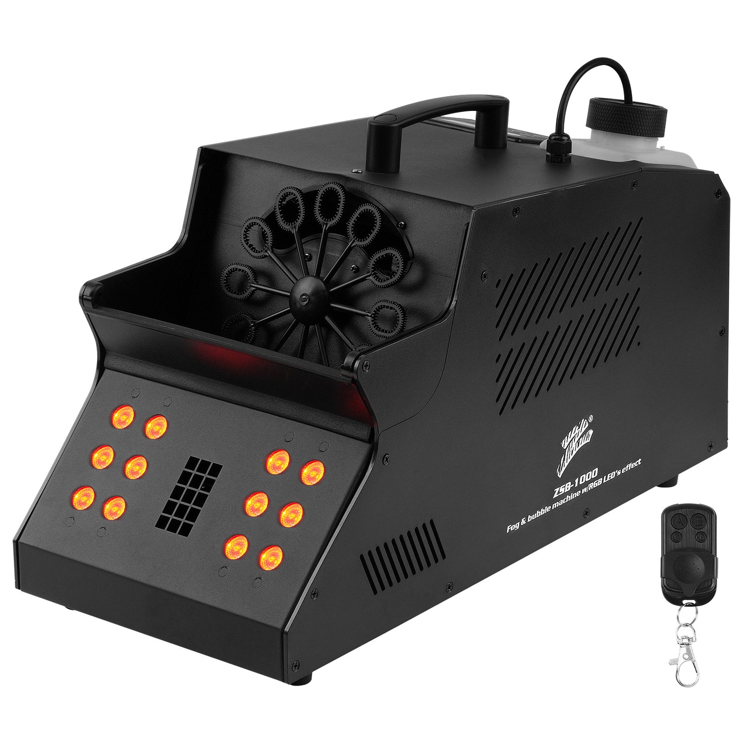 Fog & Bubble Machine w/RGB LED's Effect (ZSB-1000)